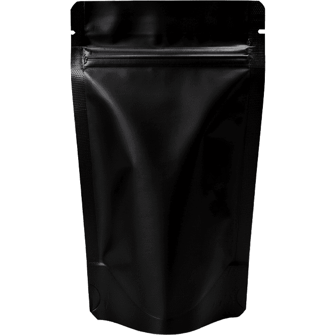 Пакет Дой-пак 105*195 "35+35" мм металлизированный Черный матовый zip-lock