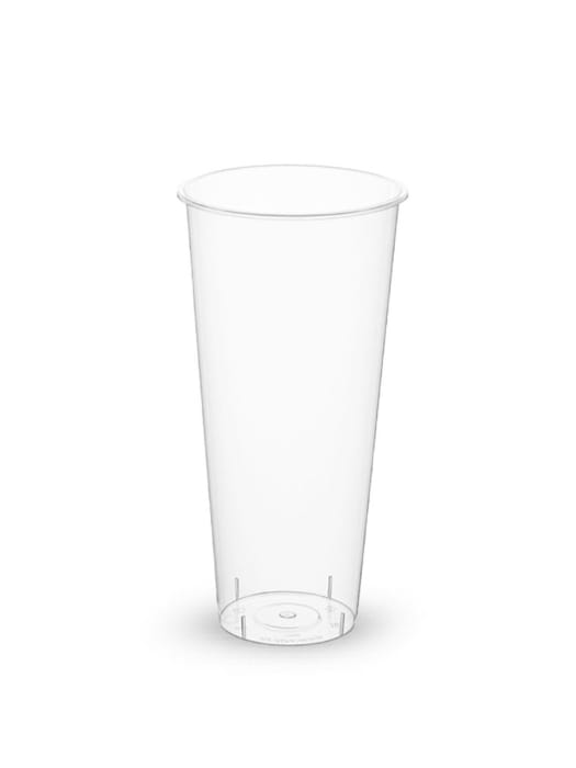 Стакан шейкер 650 мл прозрачный ТВЕРДЫЙ ПЛАСТИК "BUBBLE Cup" D-90 мм глянцевый ГН