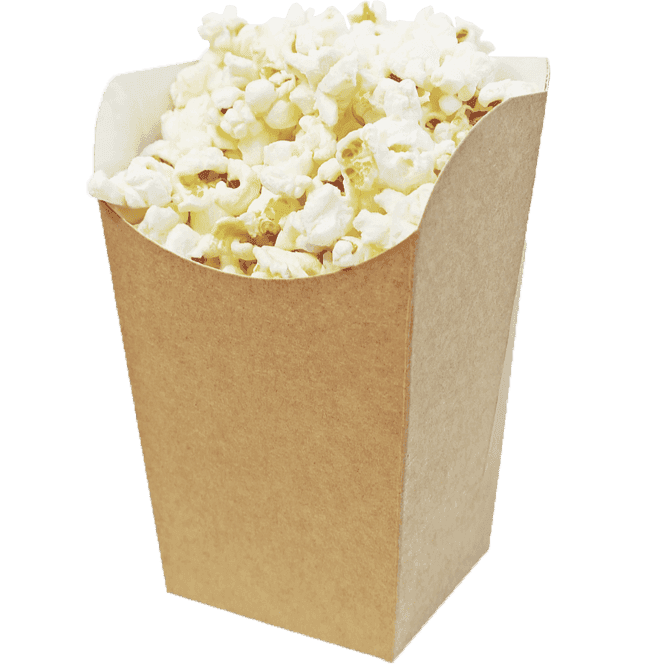 Упаковка бумажная для картофеля фри, попкорна, снеков ECO SNACK CUP L "Pure Kraft"