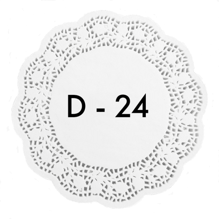 Ажурные салфетки D-24 см (250 шт.упак)