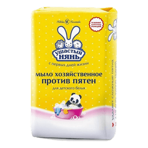 Мыло кусковое хозяйственное 180 г "Ушастый Нянь" против пятен