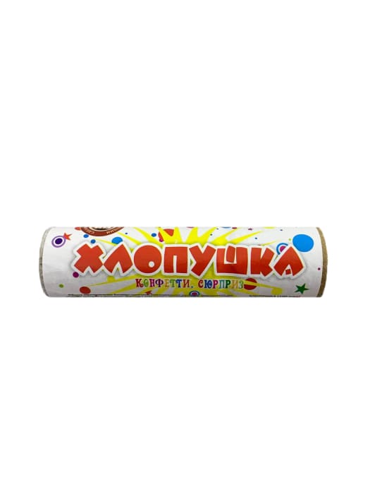 Хлопушка "Конфетти сюрприз" 10 см шариком или маской Хлопушка "Конфетти сюрприз" 10 см шариком или маской