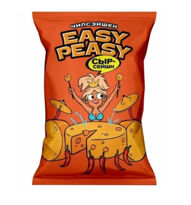 Чипсы "Easy Peasy" 50 г ассортимент, Сыр Чипсы "Easy Peasy" 50 г ассортимент, Сыр
