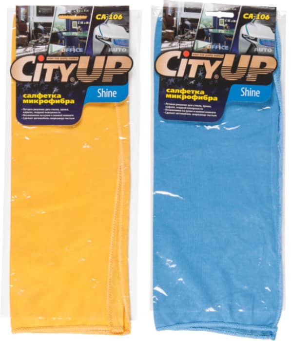 Тряпка/салфетка "City Up" 35*40 из микрофибры для стекла люкс Тряпка/салфетка "City Up" 35*40 из микрофибры для стекла люкс