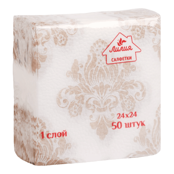 Салфетка бумажная НГ 1/однослойная 24*24 "Лилия" с рисунком Ассорти (50 лист.пач), Поэма Салфетка бумажная НГ 1/однослойная 24*24 "Лилия" с рисунком Ассорти (50 лист.пач), Поэма